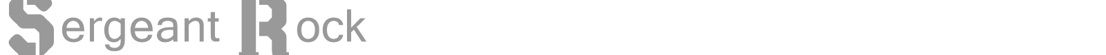 Sergeant Rock font preview